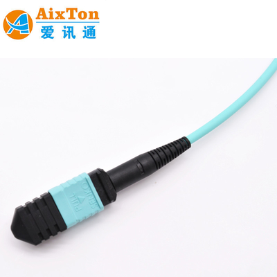 MTP-MTP/APC OM3 Fiber Optic Patch Cord Female Or Male 40G/100G MM Support Customized 8-144 Fibers LZSH/OFNR Fiber Optic Cable