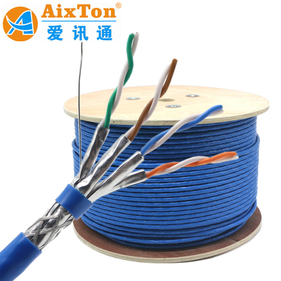 SSTP SFTP CAT8 CAT7E Netzwerkkabel 40G Hochgeschwindigkeit 2000Mhz Doppelschutz 22AWG 23AWG Hersteller
