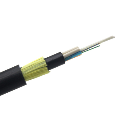 Asu Mini ADSS G652D Faserkabel 2/4/6/8/12/24 Kern selbsttragende schwarze Jacke Farbe