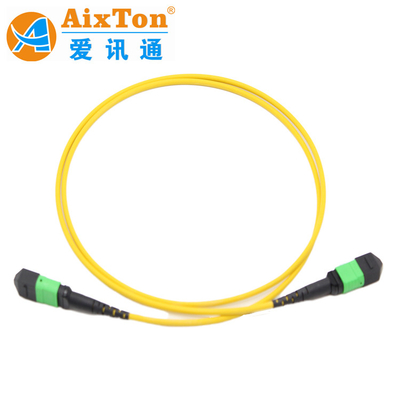 LC OM3/OM4 8/12/24f G657A1 MPO/MTP Fiberoptic Patch Cord 1M CE Herstellung