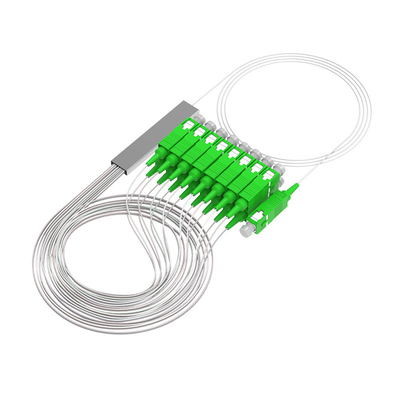 China Außen 0,9mm PLC Splitter 1x2 2 Way Fiber Optic Splitter mit SC APC-Anschluss