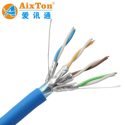 Innengeschütztes Sftp Cat 6e-Kabel Fftp Cat 6a-Kabel für Ethernet-LAN-Kabel mit LSZH/PVC-Außenmantel