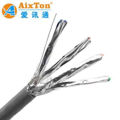 Farbcodierte PE-Dämmstoffe geschützte Cat6a SFTP UTP Lan-Kabel für Hochgeschwindigkeits-Innennetze