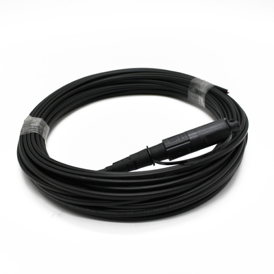 Wasserdichtes Glasfaserpatchkabel Farbe Schwarz FTTH Panzer SC/APC 5.0 für Dropkabel
