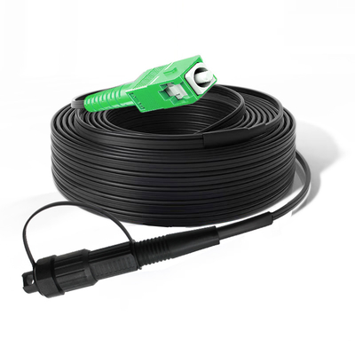 LSZH Wasserdichtes Opti-Tap Corning LC APC-Konnektor Glasfaserpatchkabel mit G657A1 G657A2 Einzelmodus Flat Drop Kabel 3m